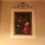 Andando verso l'uscita non possiamo far a meno di osservare altre tre tele. Non si tratta di dipinti antichissimi, visto che sono risalenti all�Ottocento, ma sono molto pregiate, anch�esse attribuibili alla Scuola Napoletana. La prima, sulla parete sinistra prima di arrivare all'ingresso, del 1848, � del napoletano Federico Maldarelli, commissionata da Ferdinando II di Borbone: rappresenta l'Ultima Comunione di San Ferdinando, dipinta nel 1848